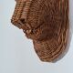Vintage mid century wicker bull head sculpture