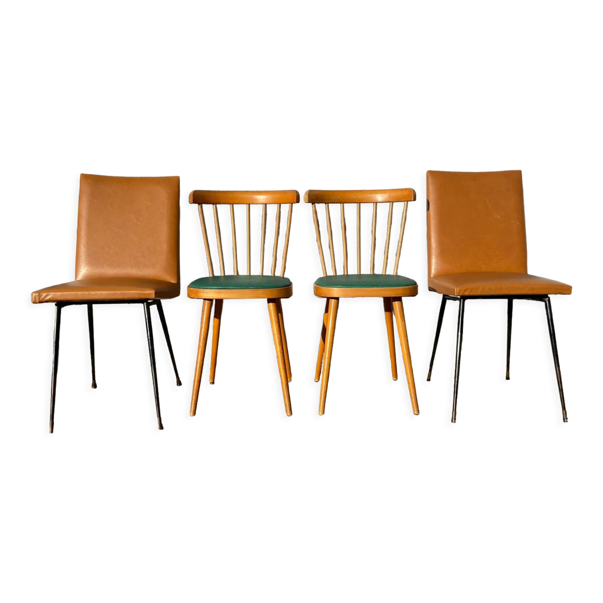 Lot de 4 chaises vintage