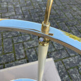 1960s glass and brass bar cart