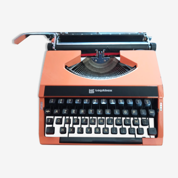 Machine à écrire orange vintage 1970
