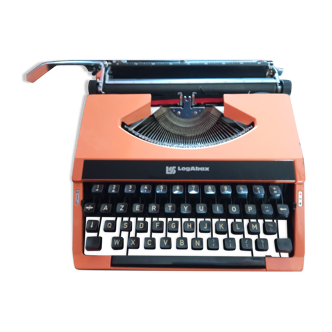 Machine à écrire orange vintage 1970