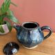 Enamelled stoneware teapot from Saint Amand en Puisaye