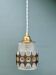 Vintage 70s glass tulip pendant light