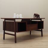 Bureau en palissandre, design danois, années 1970, fabrication : Omann Jun