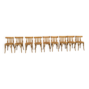 Lot de 9 chaises bistrot - motif