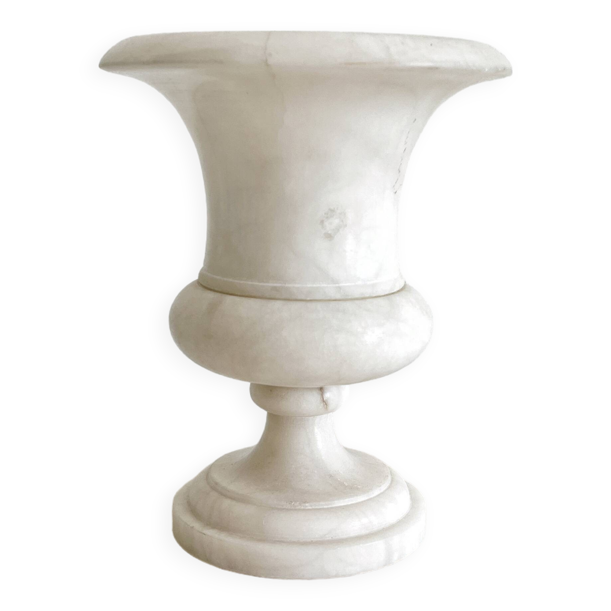 Vintage alabaster Medici vase table lamp