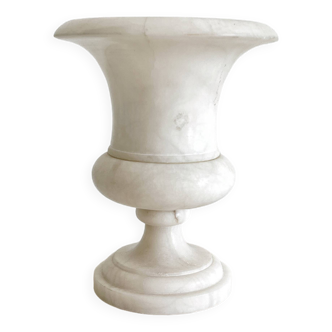 Vintage alabaster Medici vase table lamp