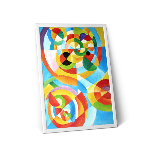 Painting delauney Orphism style - 33x24cm