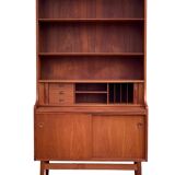 Danish library and its teak secretary 1960 by Johannes Sorth