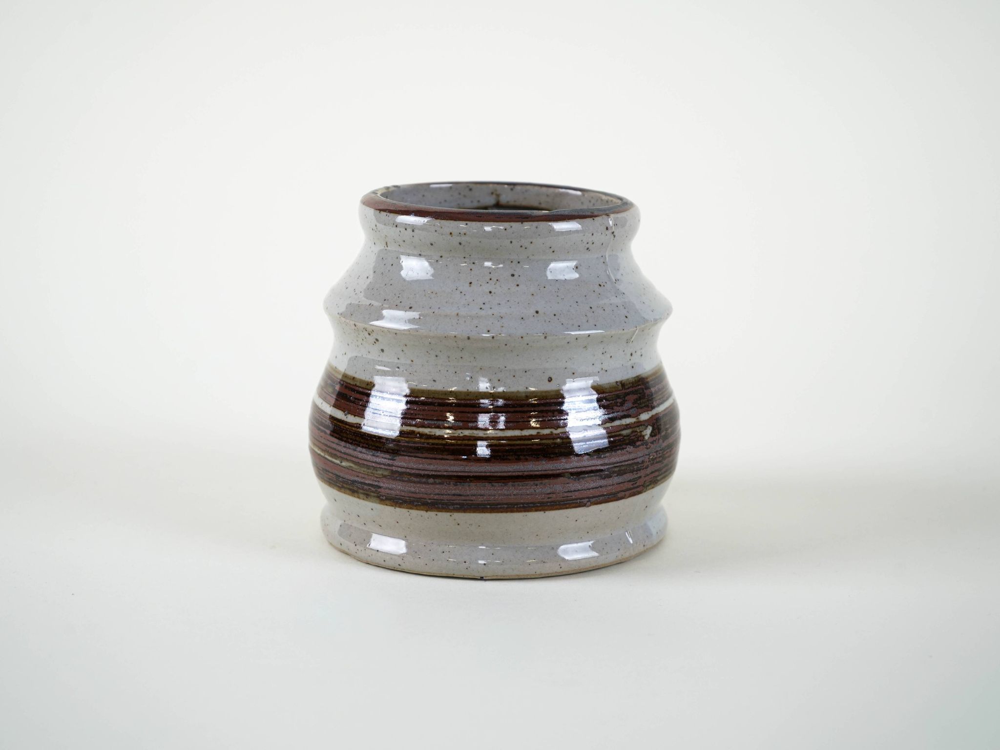 Grey ceramic vase, Danish design, 1960s, made in Denmark