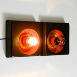 Two beautiful original 1970s Space Age ceramic wall lamps