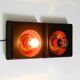 Two beautiful original 1970s Space Age ceramic wall lamps