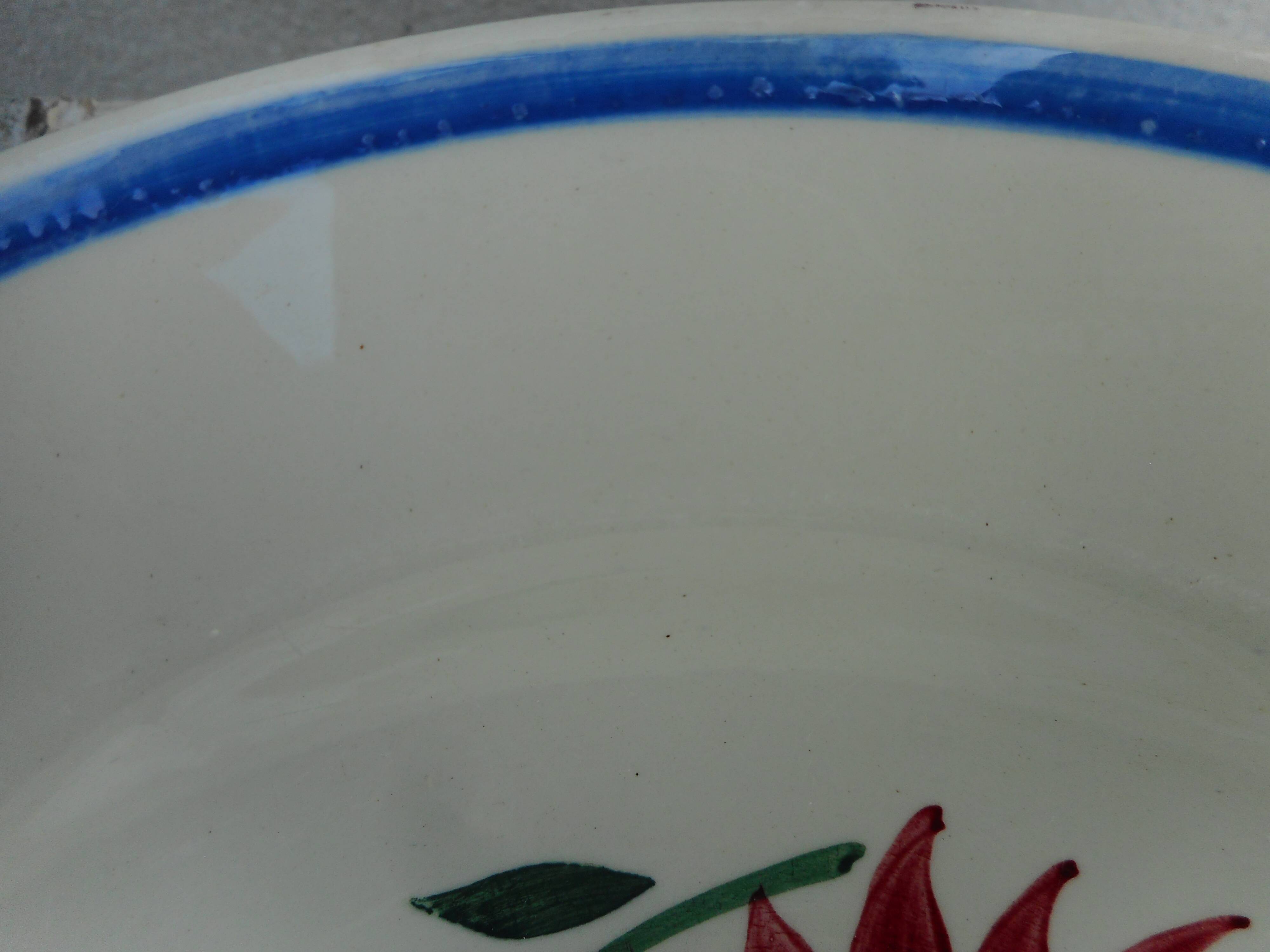 Lot of 6 hollow plates in srreguemines earthenware
