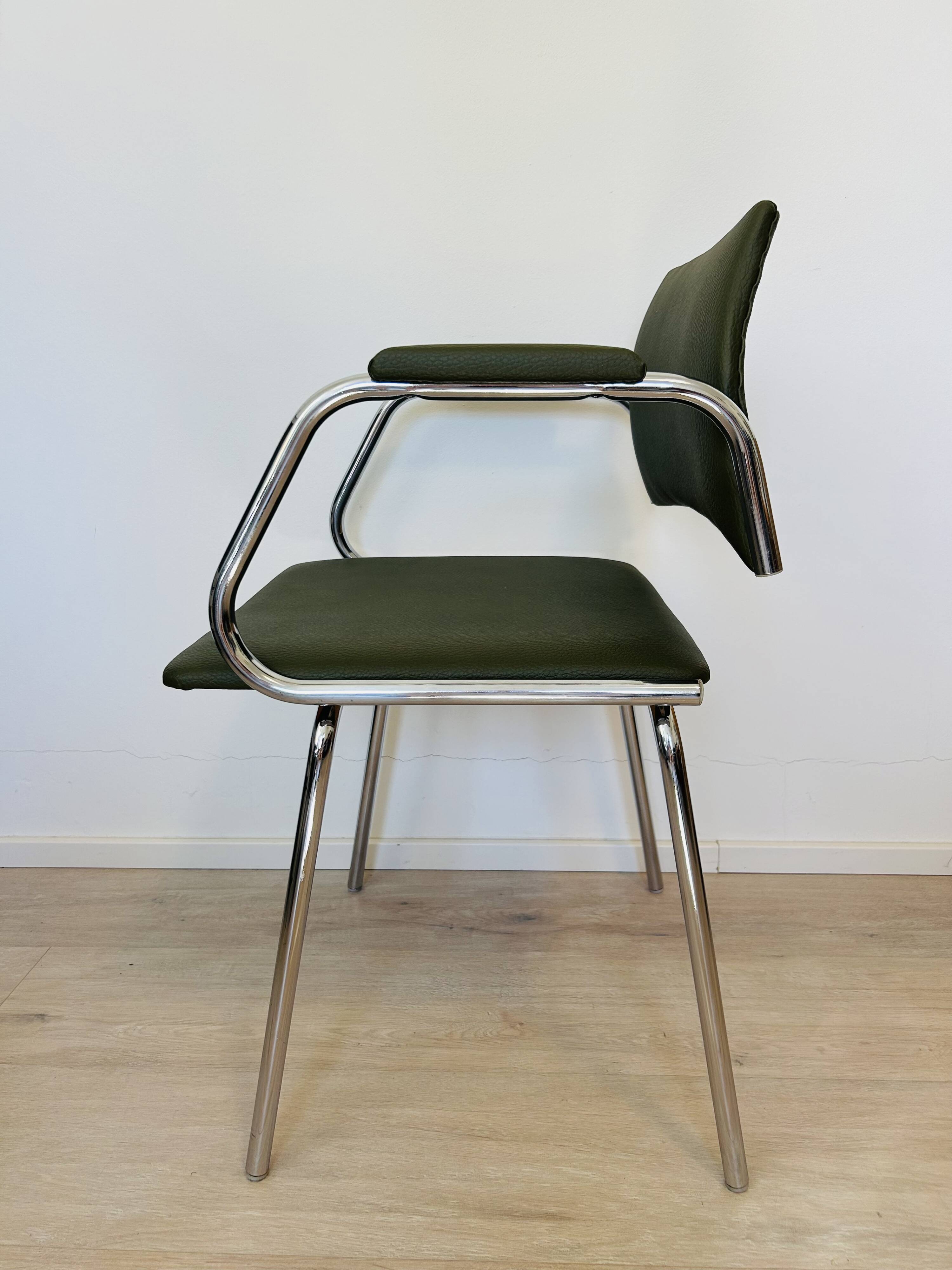 Fully Restored Olive Office Chair by Kovona from Czechoslovakia 1970’s