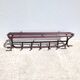 Old wooden cloakroom coat rack