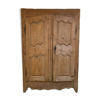 Eighteenth-century regional pine wardrobe.