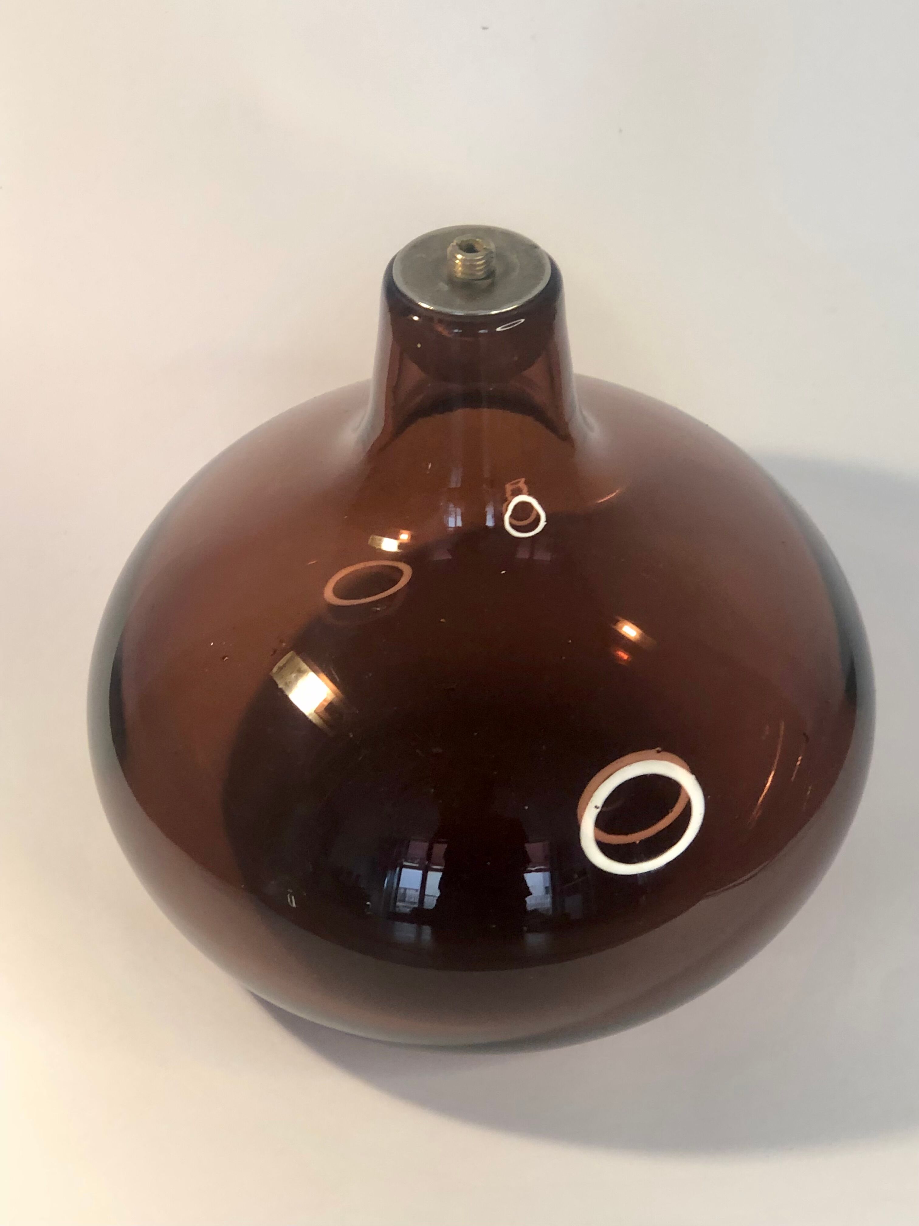 Plum glass lamp base