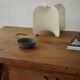 Dining table / desk in primitive French pine from the 18th century with a drawer.