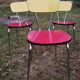 Lot de 4 chaises en formica bicolore