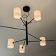 Seyvaa Large Suspension by Avionstudio – opaline glass, brass and black steel