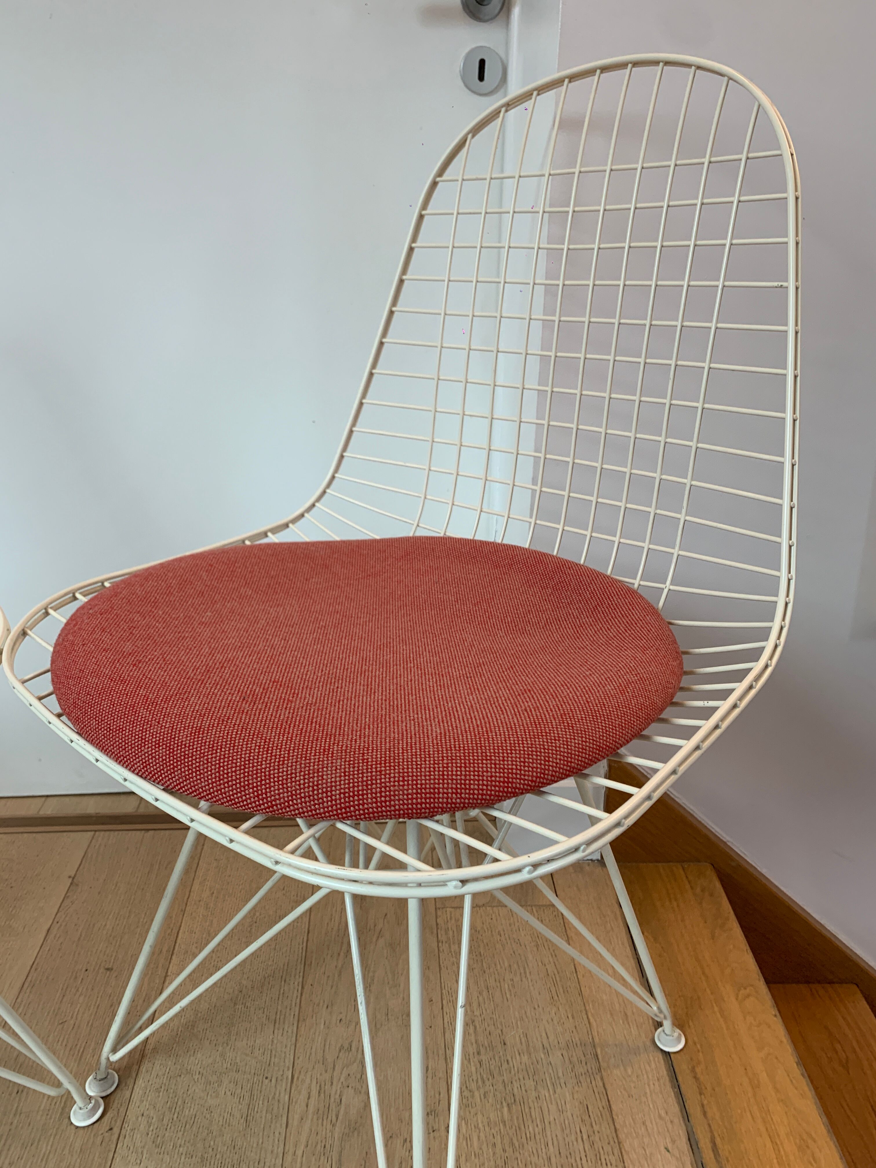Pair of Wire chairs by Ray & Charles Eames, Vitra edition