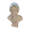 Bust old white platter woman