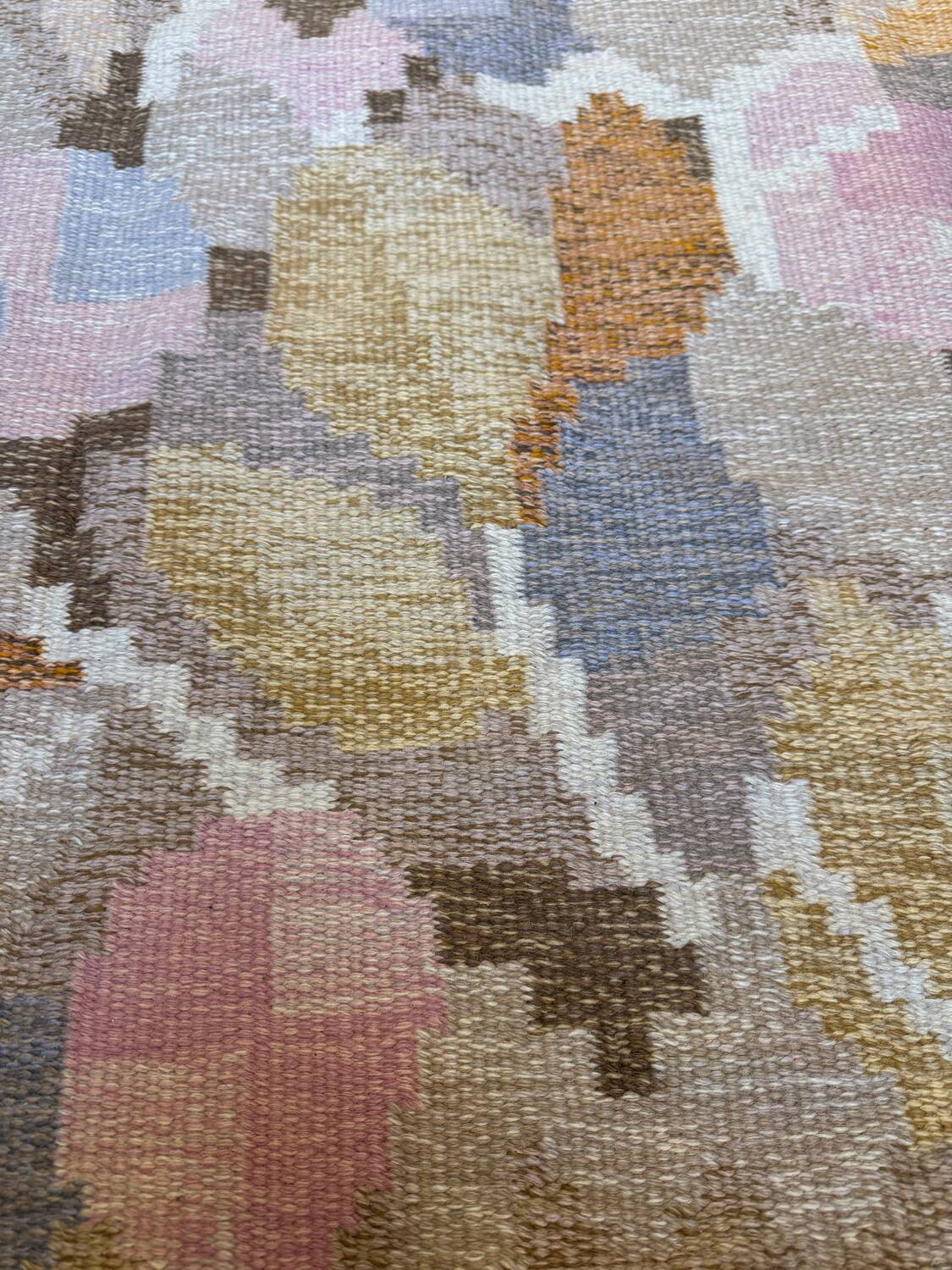 Vintage Swedish Rollakan Rug by Ingegerd Silow