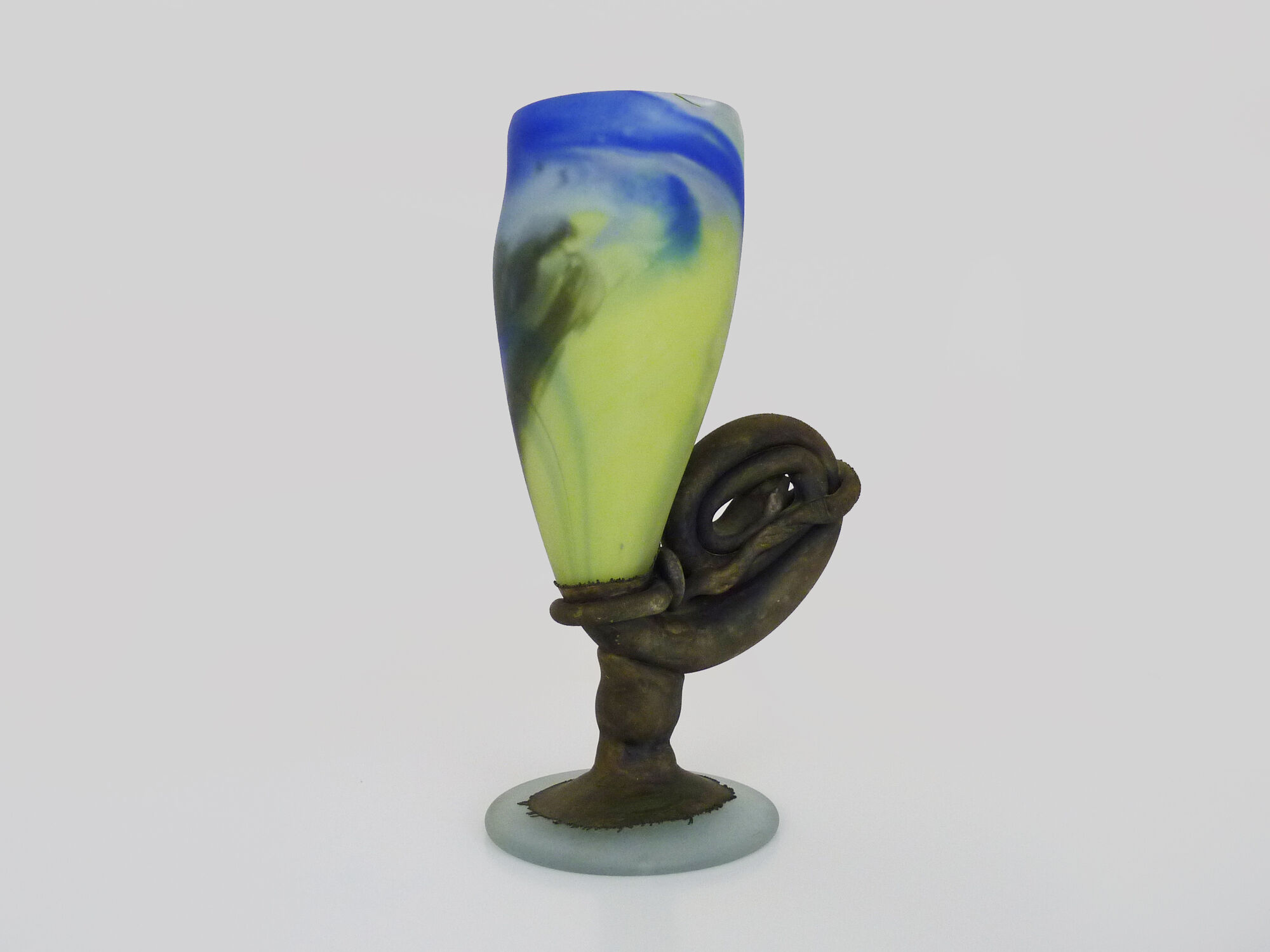 Art Nouveau vase in multicolored glass paste