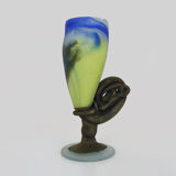 Art Nouveau vase in multicolored glass paste