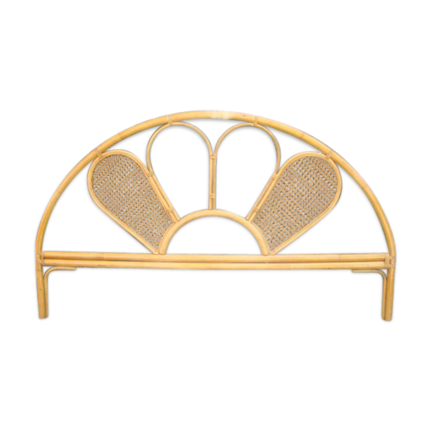 Former braided rattan wicker headboard