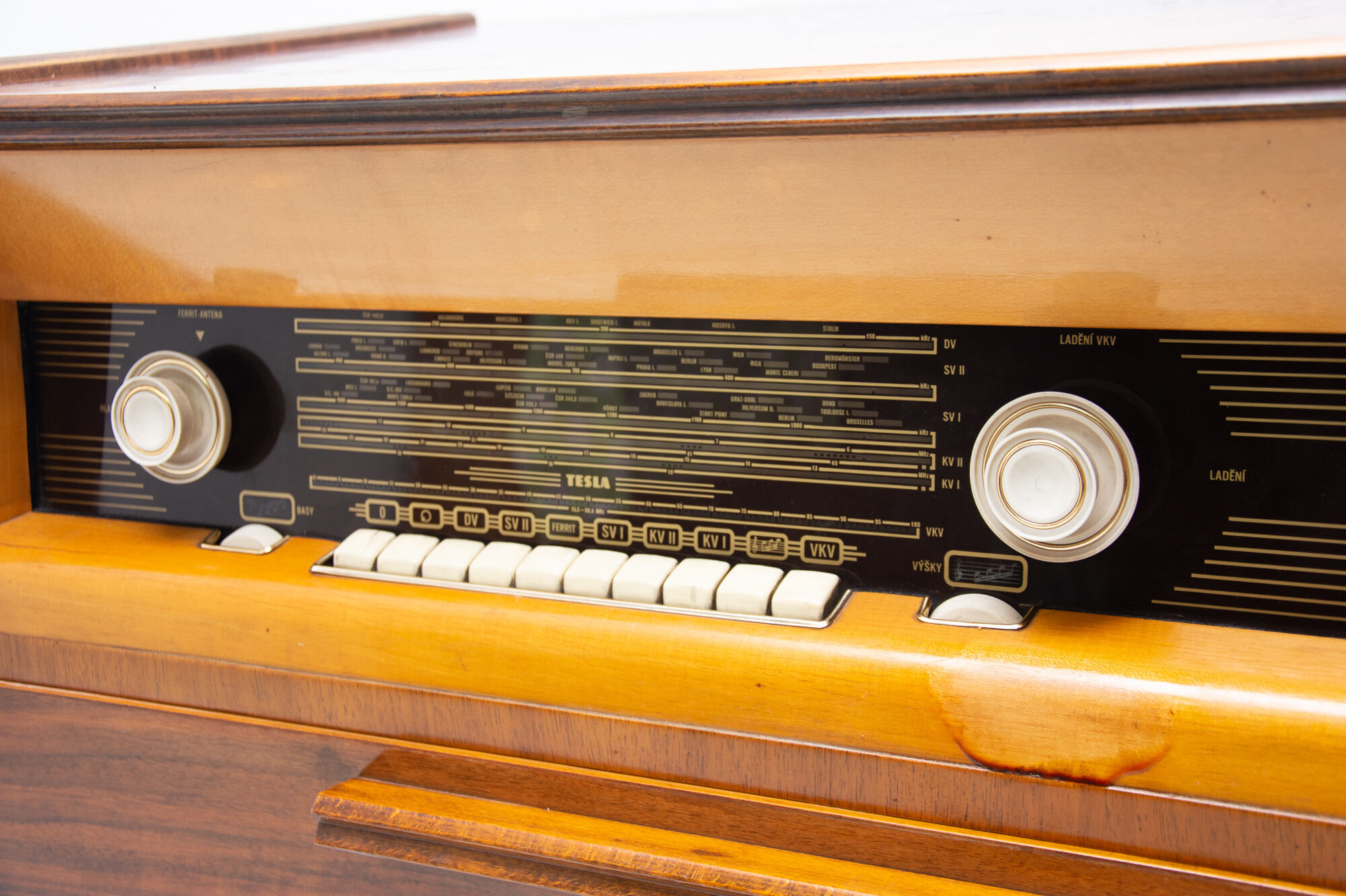 Record player and radio Tesla, Czechoslovakia, 1950