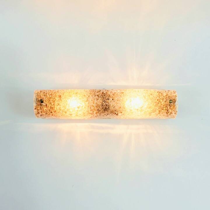Pair of Mid-Century Tubular Murano Glass Wall Lights from Hillebrand, 1970s