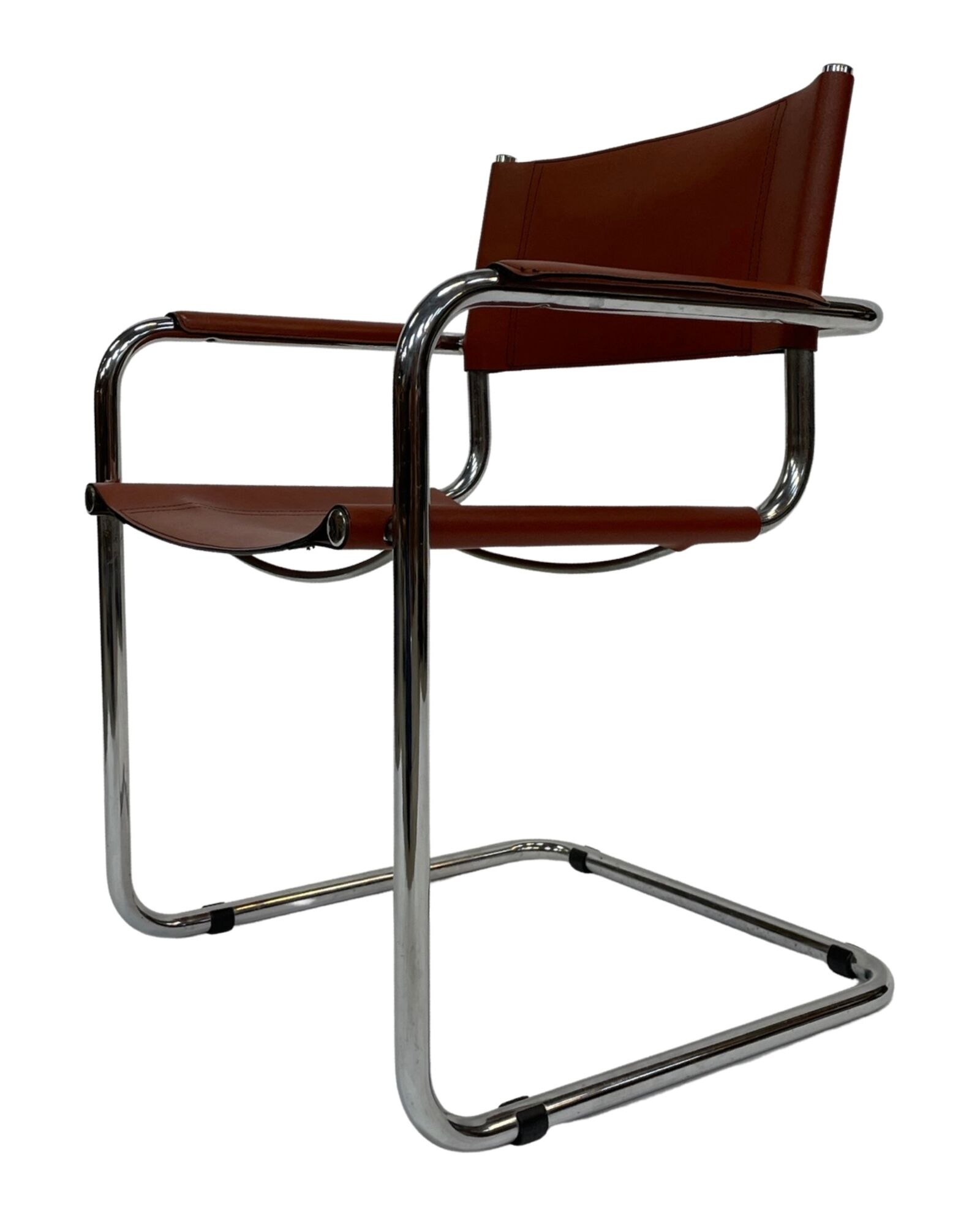 Set of 4 Bauhaus cantilever chairs cognac leather and chrome Design