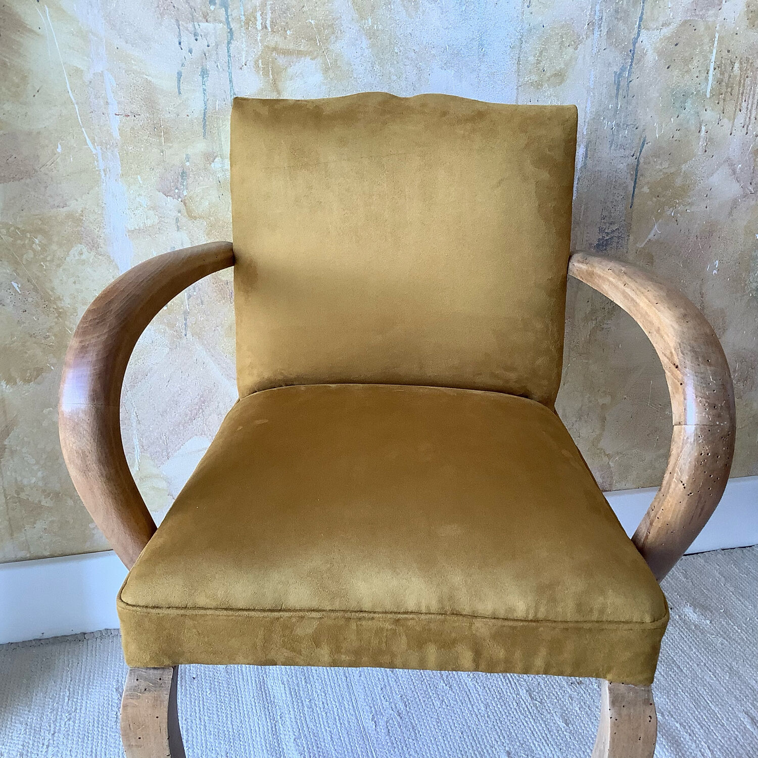 Art-deco bridge armchair