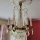 6-light hot air balloon chandelier with crystal pendants, late 19th century