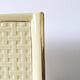 Plateau Poët Laval 1950s yellow straw ceramic with woven patterns.