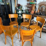 Suite de 5 chaises bistrot Baumann vintage