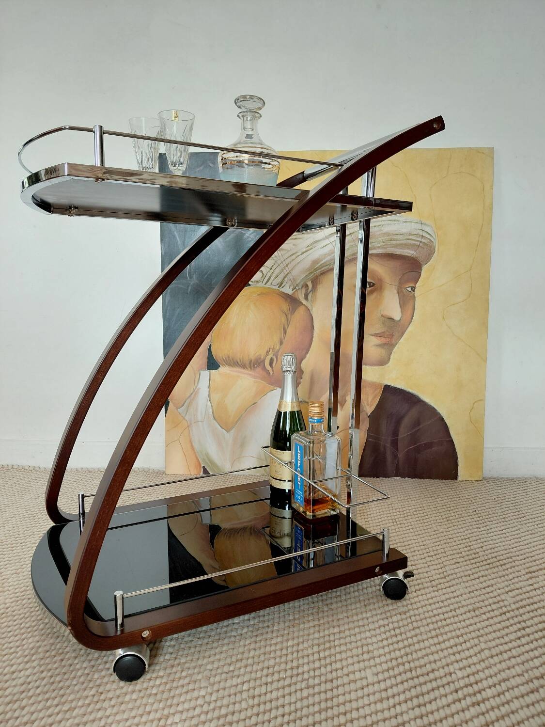 "Z-Shape" vintage 70s dessert table, Italian design: a real favourite.