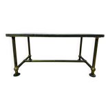 Workshop table in Oak and Brass