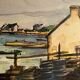 André Duculty (1912-1990) Watercolor on paper "Locmariaquer, Morbihan, oyster farmer's house"