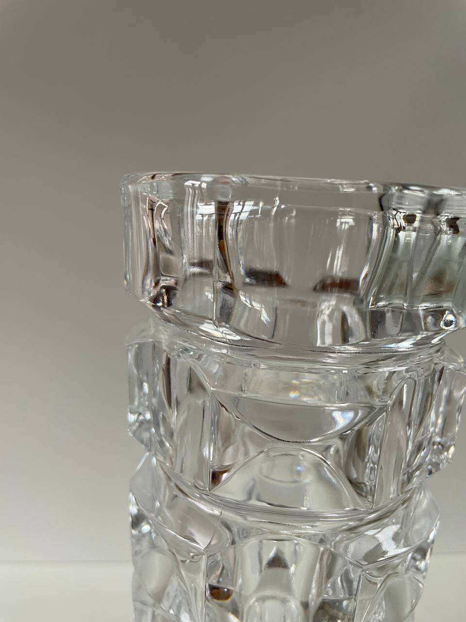 Tubular shaped crystal vase