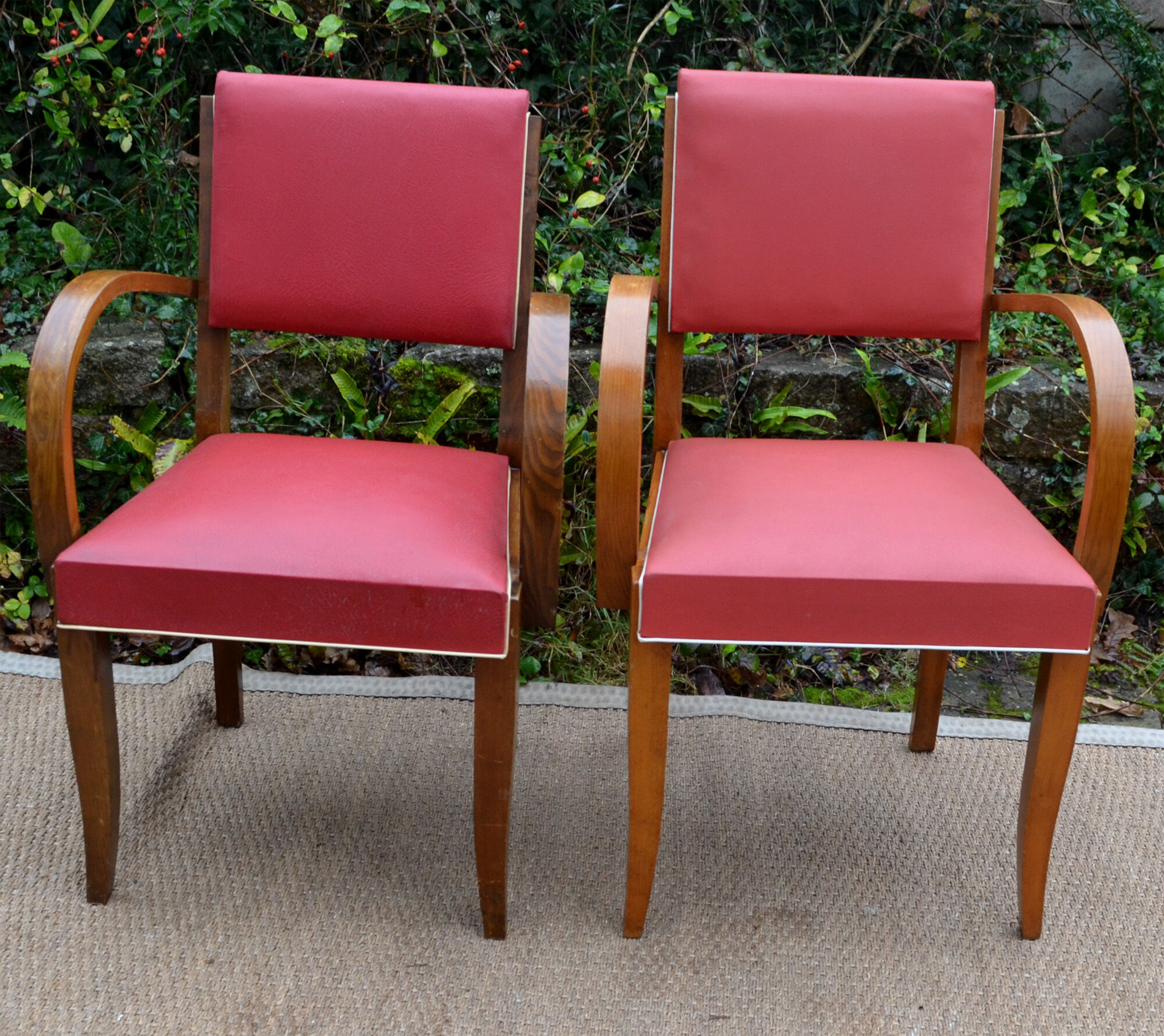 Suite of 4 chairs vintage bridge