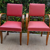 Suite of 4 chairs vintage bridge