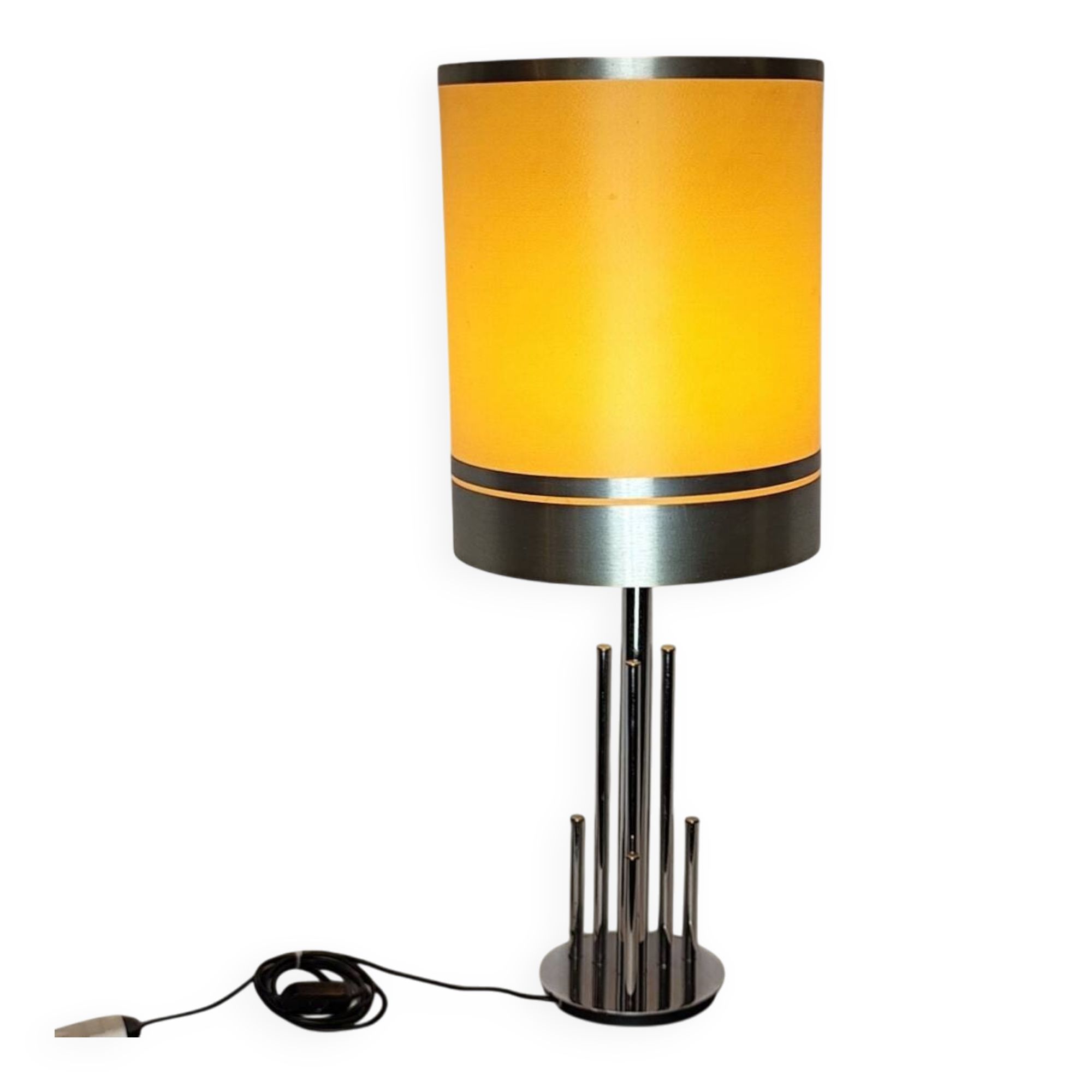 Lampe de table « Space Age » en métal chromé, Gaetano Sciolari (1927-1994)