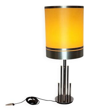 Lampe de table « Space Age » en métal chromé, Gaetano Sciolari (1927-1994)