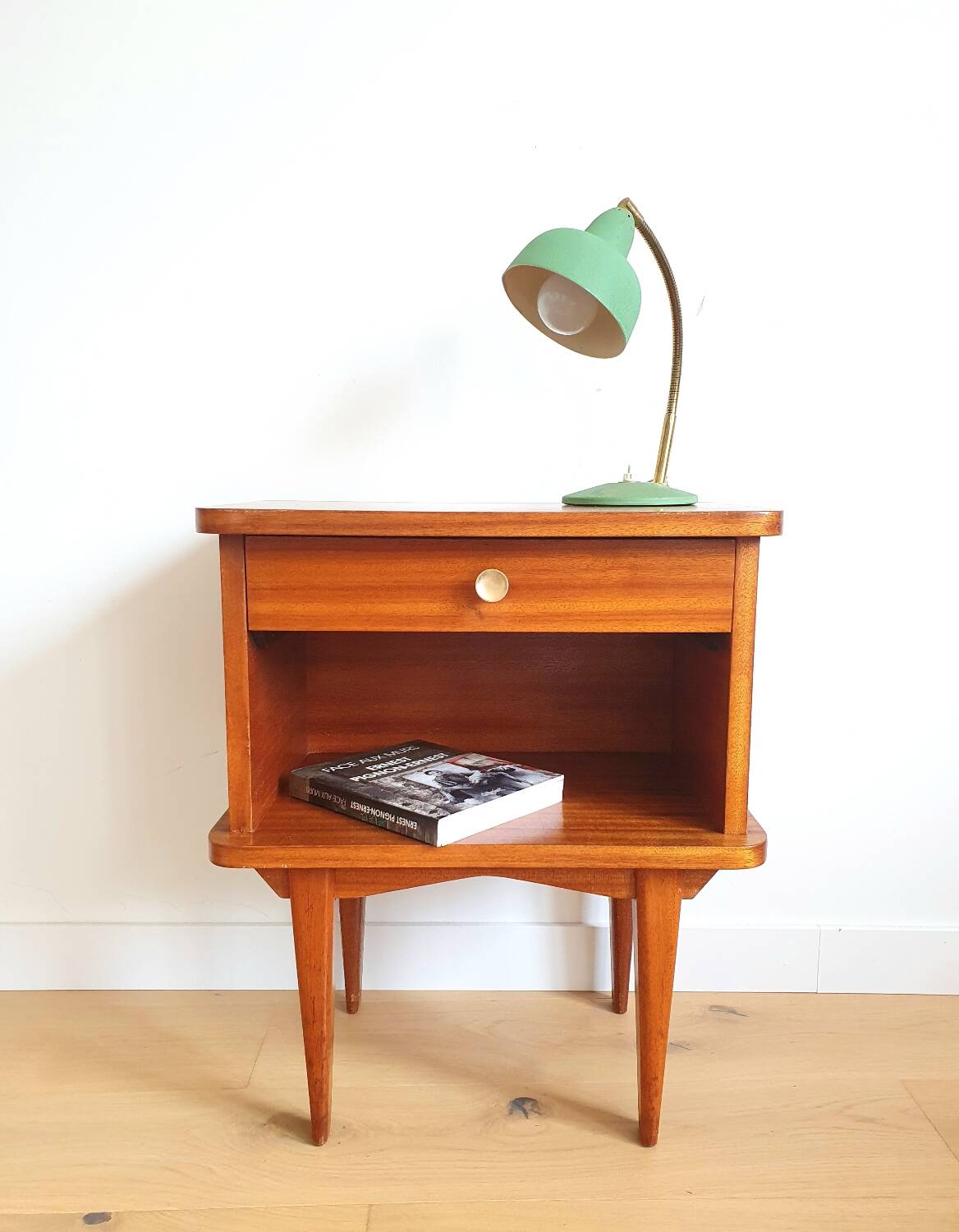 Vintage teak bedside table