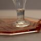 Art-deco pink glass top