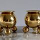 Pair of Mid-Century Swedish Brass Candle Holders by Gusum Bruk