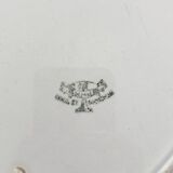 White oval ironstone dish from Creil and Montereau, late 19th century