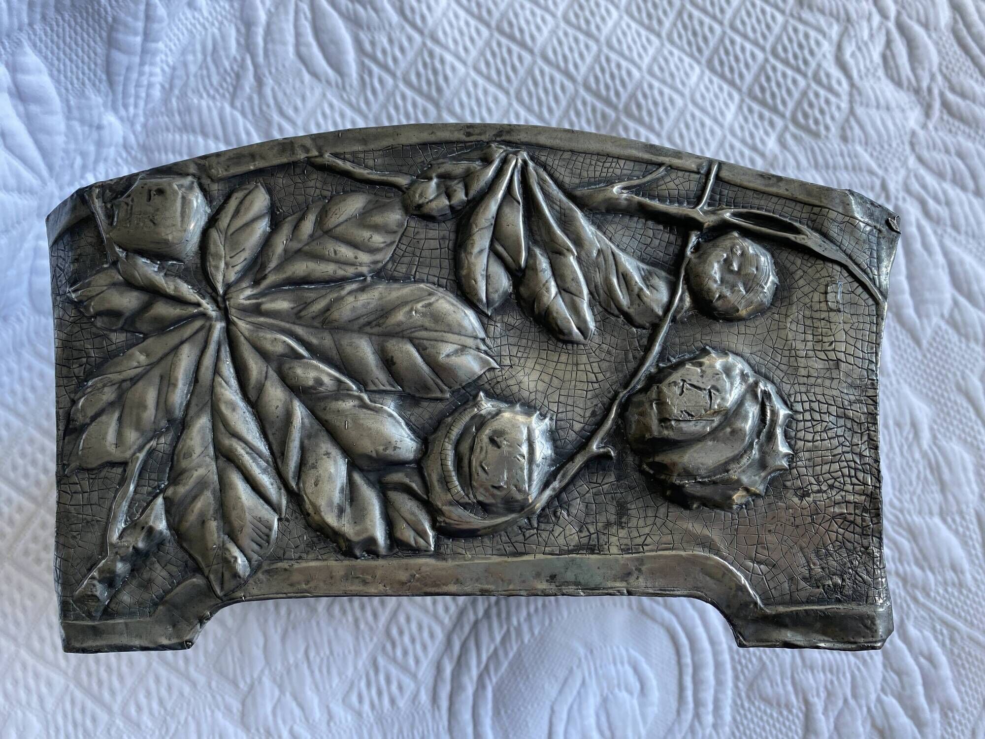 Tin planter pushed back Art Nouveau late nineteenth early twentieth century